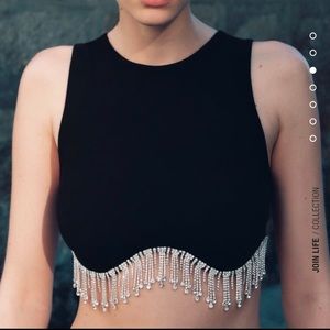 Zara Seamless Rhinestone Top